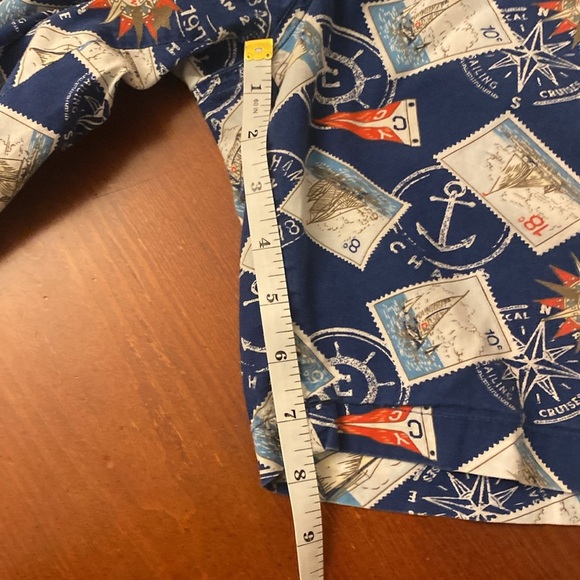 Chaps Men’s Cotton Shorts Navy Compass Stamps - Picture 7 of 7